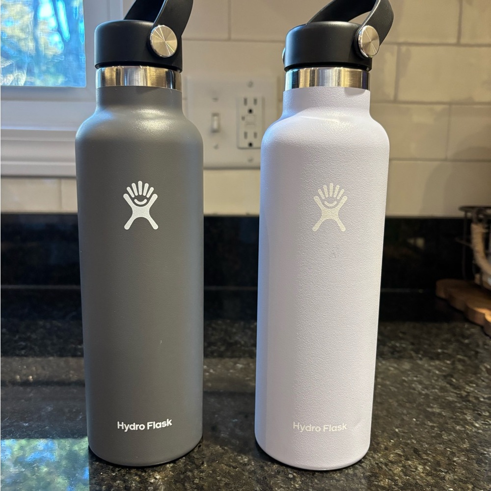 Hydro Flask Gray & light purple Insulated Bottles